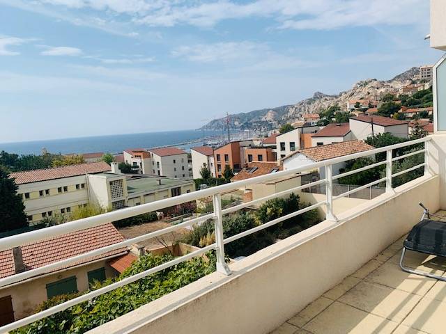 L'ESTAQUE 16EME. Appartement Duplex T4 avec terrasses vue mer . Parking. Cave